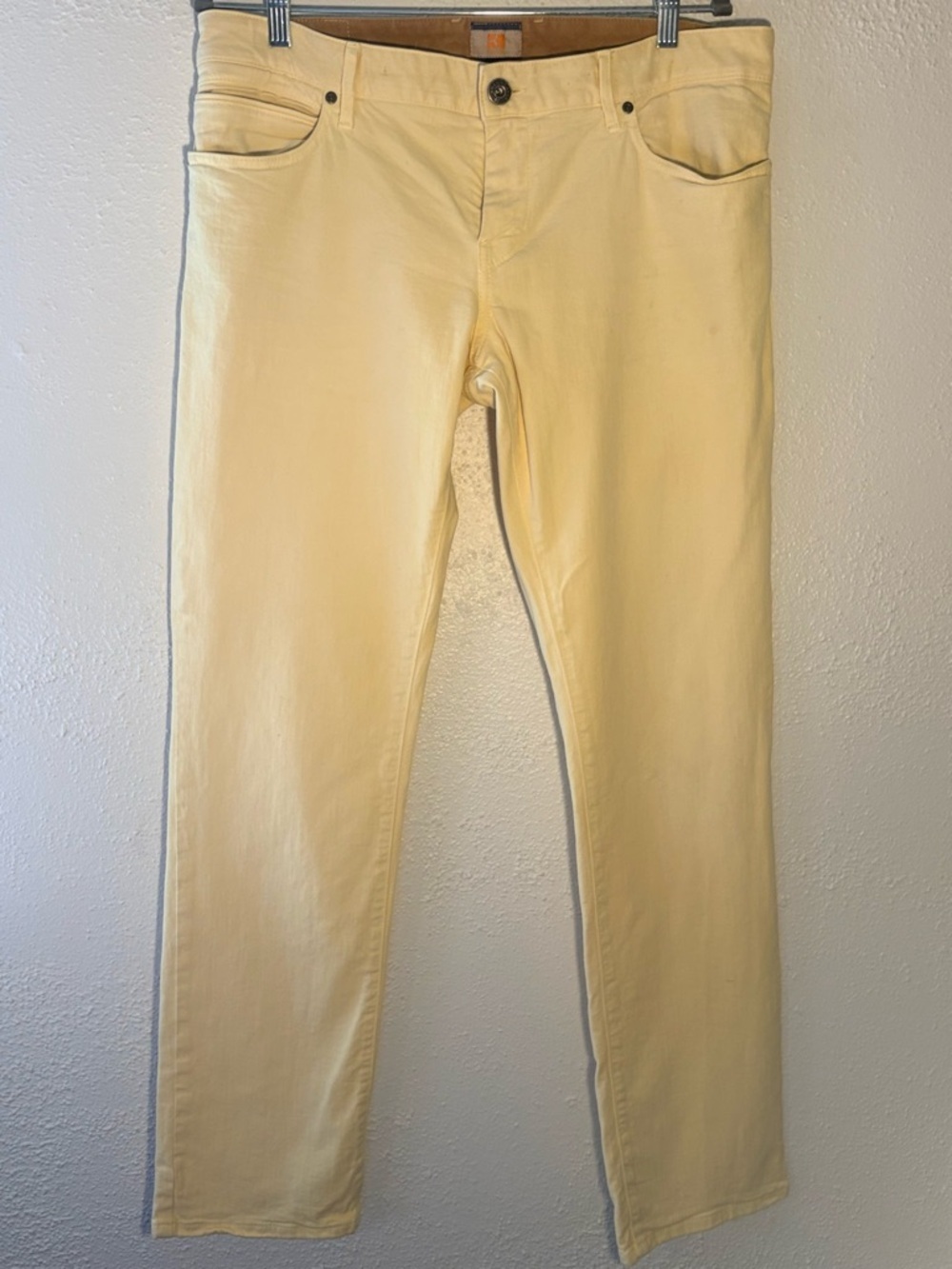 Hugo Boss Orange Label Butter Yellow Jeans Size 35/32